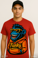 Funky Monkey Graphic T-Shirt - 100% Cotton - Image 4