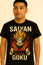 Saiyan Goku Power-Up T-Shirt - 100% Cotton - Image 4