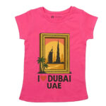 I Love Dubai UAE T-Shirt – Women’s Souvenir Tee with Dubai Frame & Skyline Print 100% Cotton - Image 5