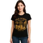 Old Dubai Heritage Women's T-Shirt Dubai UAE Landmark Souvenir 100% Cotton