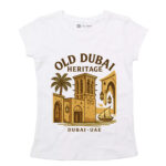 Old Dubai Heritage Women's T-Shirt Dubai UAE Landmark Souvenir 100% Cotton - Image 2